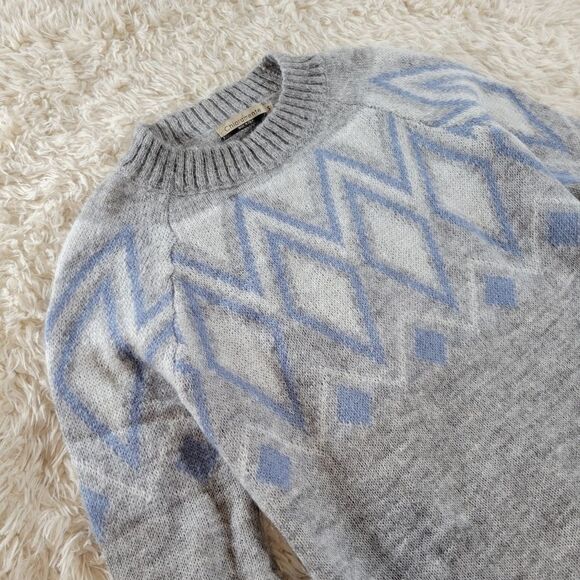 Chiaramente Fair Isle Knit Crew Pullover Sweater S - Picture 3 of 6